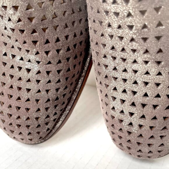 Trask Ali Perf Italian Metallic Suede Loafers NIB - Picture 4 of 14